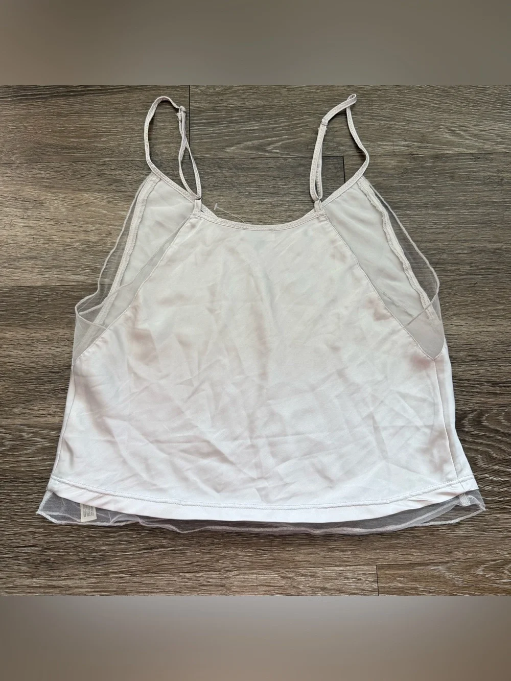 Free People Mesh Detail Tank Ivory